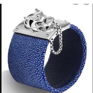 John Hardy Spectacular Designer Rare Macan Sterling Blue Stingray Bracelet NWT